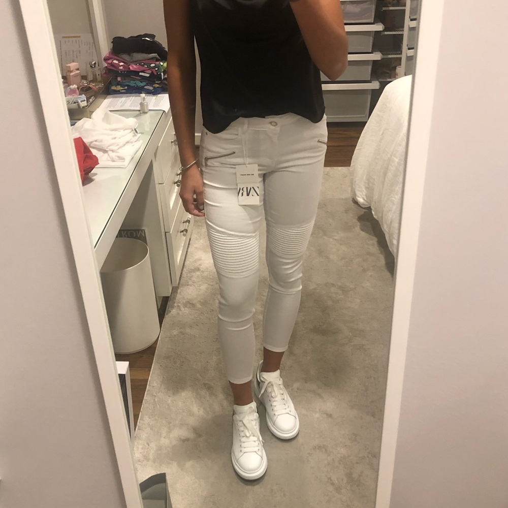 zara moto jeans